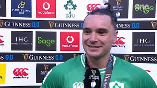 Player of the Match James Lowe after Ireland beat Italy [upl. by Torrence157]