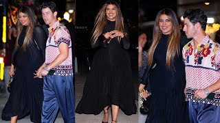 Pregnant Priyanka Chopra looks Stunning Flaunting her Baby Bump celebrating Nick Jonas Birthday [upl. by Valonia525]