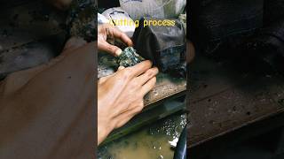 Moss green stone cutting process crystals naturalagate gemstone naturalstone stone minerals [upl. by Teloiv]