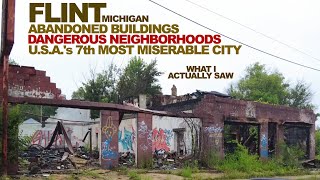 FLINT Abandoned Buildings amp Dangerous Slums Surround Downtown In Michigans quotVehicle Cityquot [upl. by Rozelle]