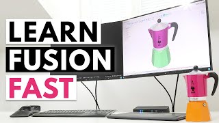 LEARN FUSION 360 FAST A Beginner Tutorial step by step instructions no prior knowledge required [upl. by Joby]