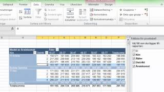 Pivottabeller i Excel 3 Använda utsnitt [upl. by Itsa483]