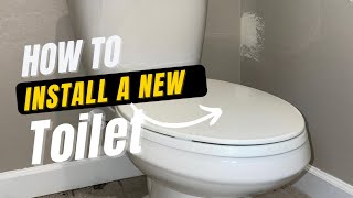 How to install a new Gerber white elongated toilet [upl. by Nnaeilsel]