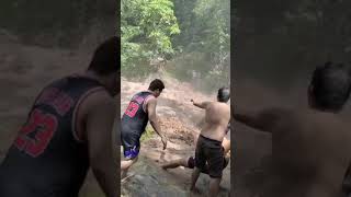 Waterfall incident in Catmon Cebu sweeps family into water [upl. by Suoirred714]