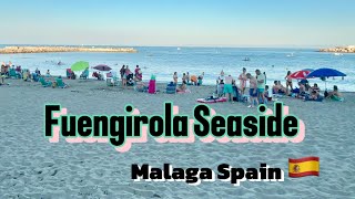 Fuengirola Malaga Beach Seaside  Summer 2024 walktour summer2024 Spain [upl. by Vowel]