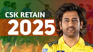 CSK Retain Players IPL 2025 MEGA AUCTIONIPL 2025 CSK Team MS DhoniRavinder jadaja [upl. by Letizia870]