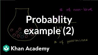 Finding probability example 2  Probability and Statistics  Khan Academy [upl. by Revell]