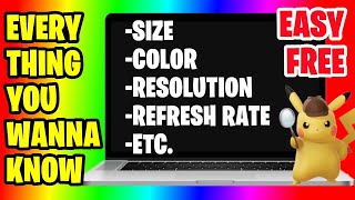 How to Check the Specs of Screen for Laptop  Response Time  Color  Refresh Rate [upl. by Valaria]