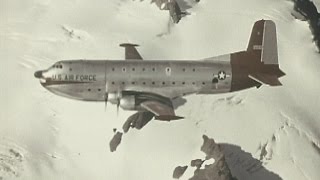 C124 Globemaster Airdrops over Olympic Mtns in Color [upl. by Ahsenhoj656]