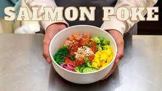 HOW TO MAKE SALMON POKE BOWL  Poke Recipe  How to Make Poke Bowl [upl. by Somisareg]