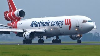 PURE MD11 POWER✈ What an Amazing Trijet Sound MD11F Martinair Lufthansa Cargo UPS FedEx [upl. by Onitnatsnoc]