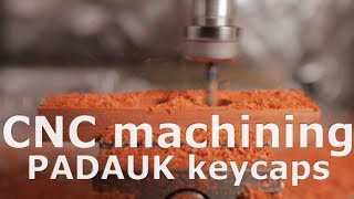 CNC Machining Padauk wood Artisan Keycaps  full [upl. by Maurice616]