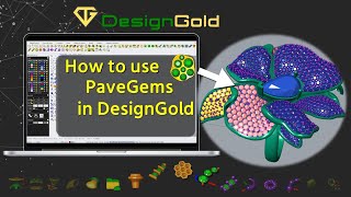 How to use PaveGems in DesignGold  Rhino 3D  Matrix  Pavé Gem setting  to zbrush  Pavé Pongs [upl. by Ecallaw]