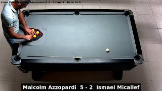 Malcolm Azzopardi vs Ismael Micallef  Euro Mens Ranking Tournament 3  Round 1 [upl. by Lohrman]