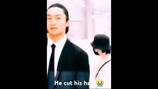 BTS longhaired bodyguard cut his hair 🥲🥲 [upl. by Arag119]