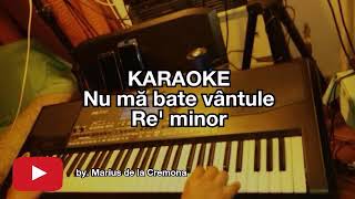 Nu mă bate vântule  KARAOKE Re min [upl. by Betteann]