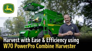 John Deere W70 PowerPro Combine Harvester  Walkaround Review and Features [upl. by Newel]