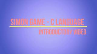 Learning C Game Programming  Simple Simon gameINTROVIDEOSee output of game [upl. by Htebazil]