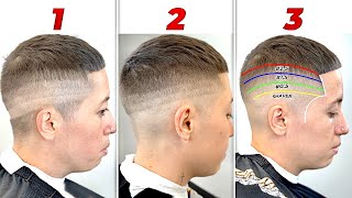 How To Do a PERFECT FADE in 3 Steps  EASY Step by Step Barber Tutorial [upl. by Leamiba]