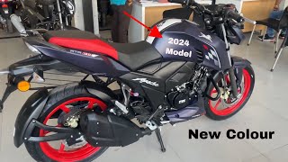 TVS Apache RTR 160 4V 2024 New Model New Colour Detailed Review  On Road Price  New Change [upl. by Treiber783]