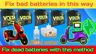 Lead acid battery repair for ev  Increase battery voltage  Dead battery restoration [upl. by Sitoiyanap]