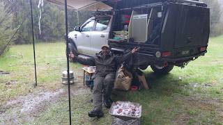 Car Camping In The Rain No Tent With Dog [upl. by Kym]