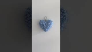 Crochet with me🤍 Heart Keyring crochet crochettutorial knit knitting handmade 뜨개 뜨개로그 [upl. by Cida299]