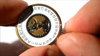 ETA 955612 ANALOGUE QUARTZ SWISS WATCH MOVEMENT WITH DATE BATTERY CR2016 [upl. by Deonne]