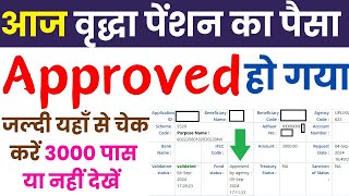 आज वृद्धा पेंशन का पैसा Approved हो गया  UP Old age Pension Kab Aayegi 2024 [upl. by Dlaregztif]