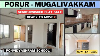 Flat for sale in porur mugalivakkamReady to move flatNear ponvidyashram school youtube videoreel [upl. by Aihtiekal736]