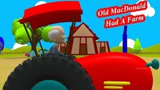 Old MacDonald Had a Farm Nursery Rhyme 3d with Lyrics  Cartoon Animation Rhymes Songs for Children [upl. by Summons]