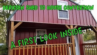 DERKSEN SHED TO HOUSE CONVERSION DELIVERY DAY FIRST LOOK INSIDE [upl. by Citarella469]