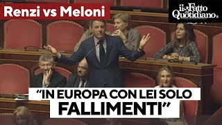 Renzi attacca Meloni quotNon ci prenda in giro in Europa con lei solo fallimentiquot [upl. by Izmar318]