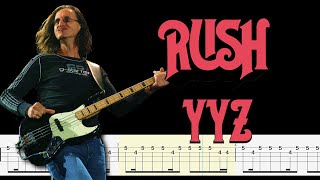 Rush  YYZ Bass Tabs  Notation By ‎ChamisBass [upl. by Eniretak297]