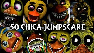 50 CHICA JUMPSCARES  FNAF amp Fangame [upl. by Lac]