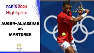 Felix AugerAliassime vs Maximilian Marterer HIGHLIGHTS  Olympics Paris 2024 [upl. by Frasch]