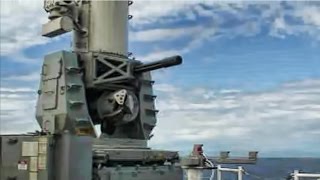 Naval Gatling Gun In Action • The Phalanx CIWS [upl. by Alaek]