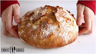 3 Ingredient No Knead Bread WITHOUT a Dutch oven  Easy Bread Recipe [upl. by Guillermo]