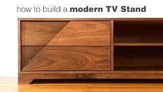 Building a Mid Century Modern TV Stand  Woodworking [upl. by Joacimah]