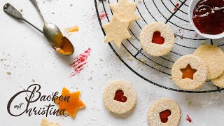 Linzer Kekse  schnell gemacht  Butterkekserl [upl. by Shepley661]