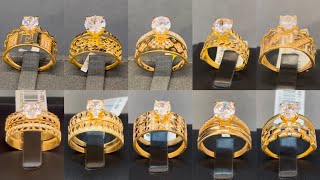 Latest Gold Dimond Two Piece Ring designs 2023  Gold Diamond Ring designs  Gold Rings [upl. by Keli775]