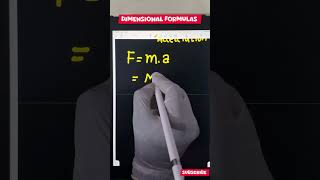 Trick to Find Dimensional Formula of Force Fma class11 physics dimensions 😊 [upl. by Grant]