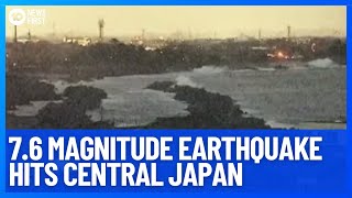 Breaking 76 Magnitude Earthquake Hits Japan Triggering Major Tsunami Warnings  10 News First [upl. by Cresa]