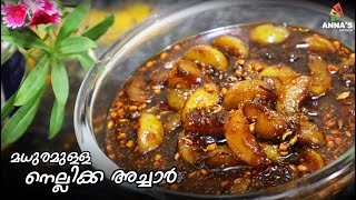 Sweet Nellikka Achaar l മധുരമുള്ള നെല്ലിക്ക അച്ചാർ l Sweet Gooseberry Pickle in Malayalam [upl. by Itak633]