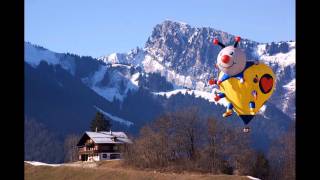 International balloon festival in Chateau dOex [upl. by Ahseikram]