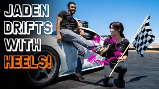 PRO DRIVER drifts my SUPRA with HEELS feat Jaden Conwright [upl. by Ardaid634]