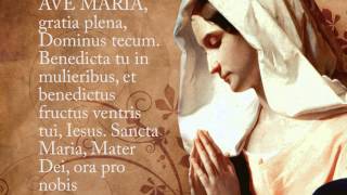 Ave Maria Hymn with Lyrics  Latin [upl. by Kroy]