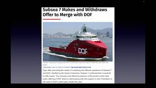 Tidewater stock TDW OSV industry is consolidating [upl. by Margi]