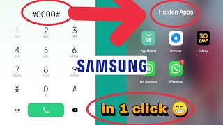 How to hide apps in samsung  in a50m31m31sm51f41 etc  how to hide apps in dialer in samsung [upl. by Ades]