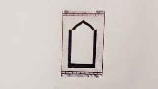 jaenamaz drawing easy  How to draw Prayer rug step by step  Easy draw jay e namaz [upl. by Anaert]